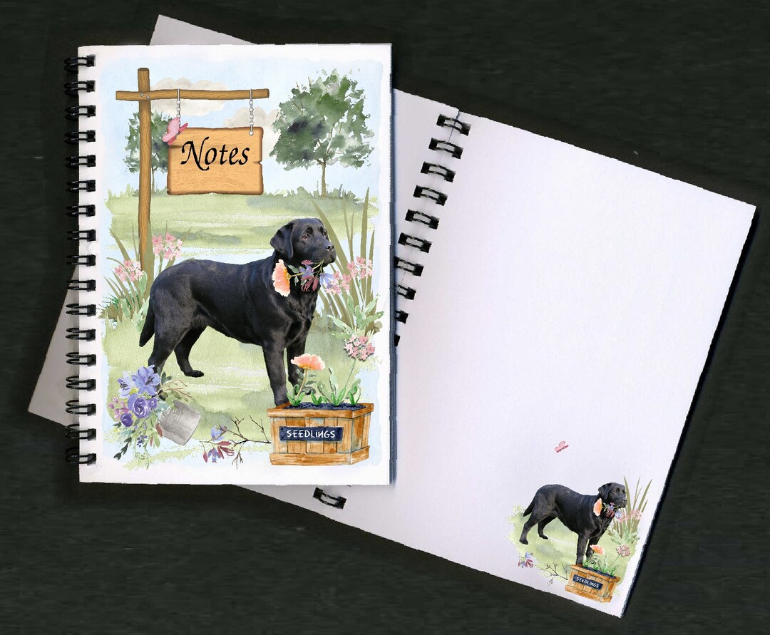 Labrador Retriever (black) Dog Notebook / Notepad 