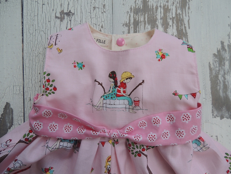 Vintage Style Apple Trees and Friends Dress