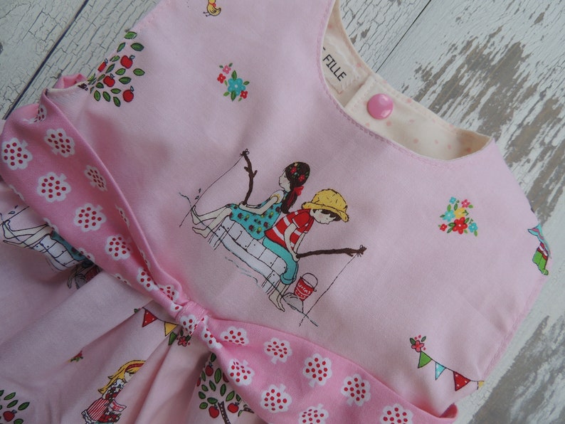 Vintage Style Apple Trees and Friends Dress