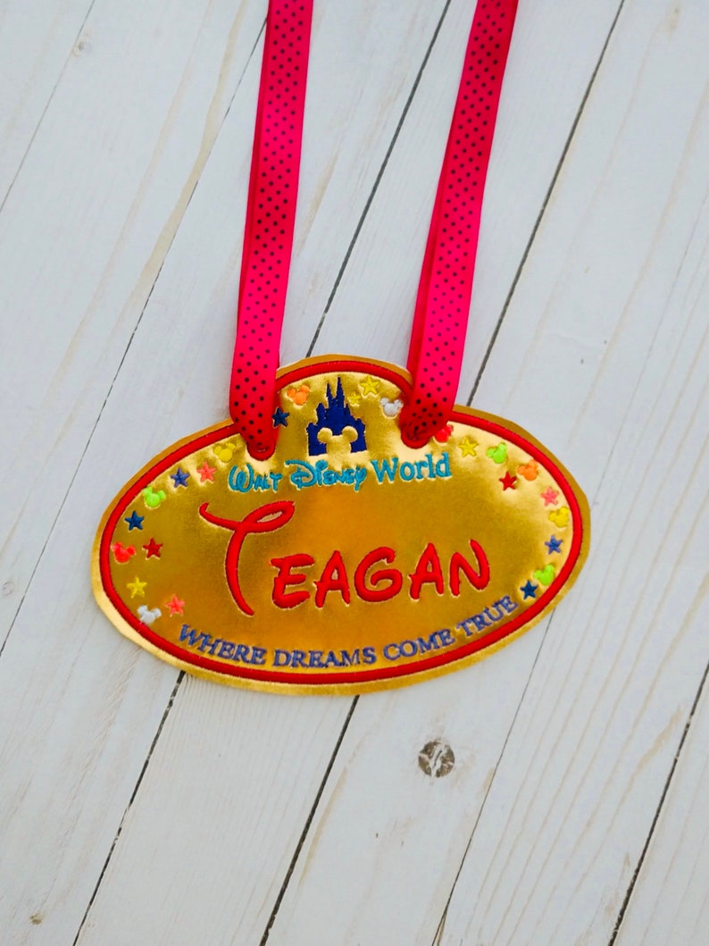 Disney World Inspired Stroller/wheelchair Name Tag Etsy