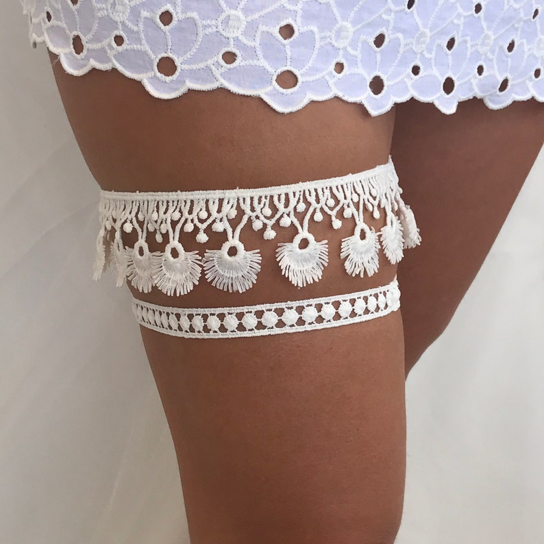 atlantean wedding Gifts for her Bohemian Garter set Toss Garter Destination wedding, Tropical bahamas Boho Keepsake Garter