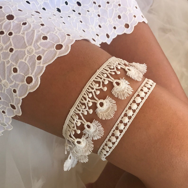 atlantean wedding Gifts for her Bohemian Garter set Toss Garter Destination wedding, Tropical bahamas Boho Keepsake Garter