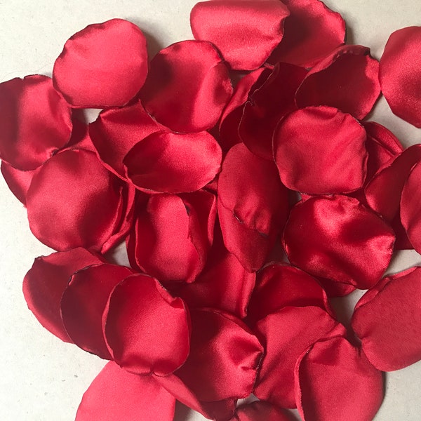 Red Artificial handmade rose petals wedding confetti toss wedding aisle runner decor table top scatter table decoration flowergirl basket