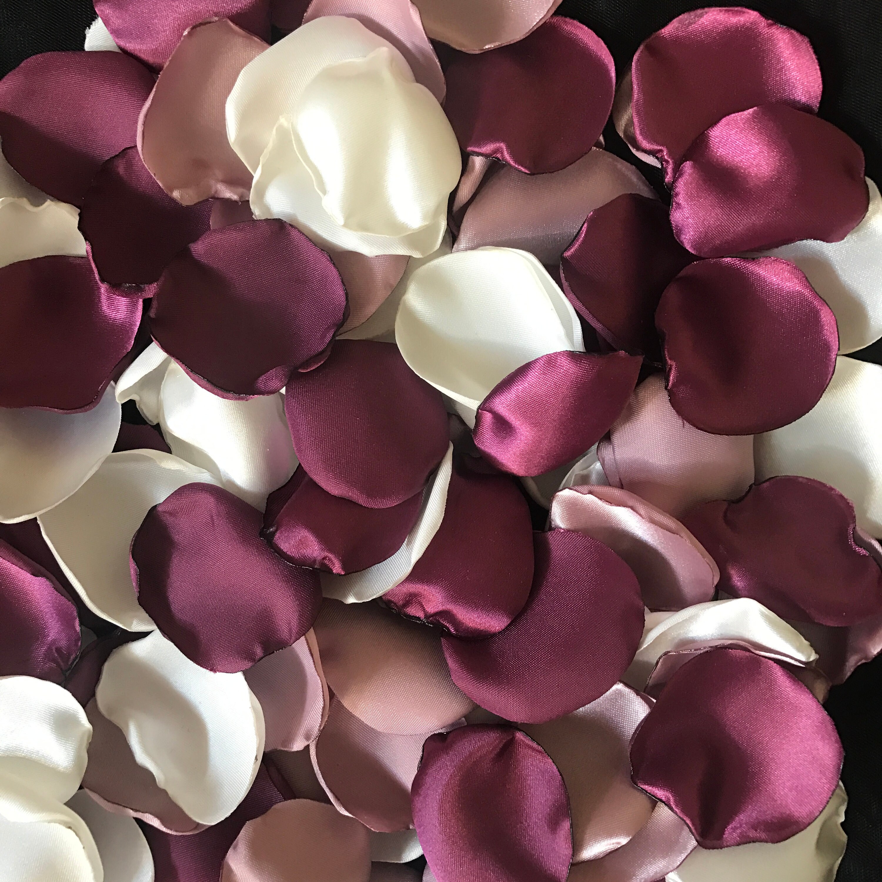 Plum Purpleivorydusty Purple Aka Mauve Handmade Rose Petals Etsy