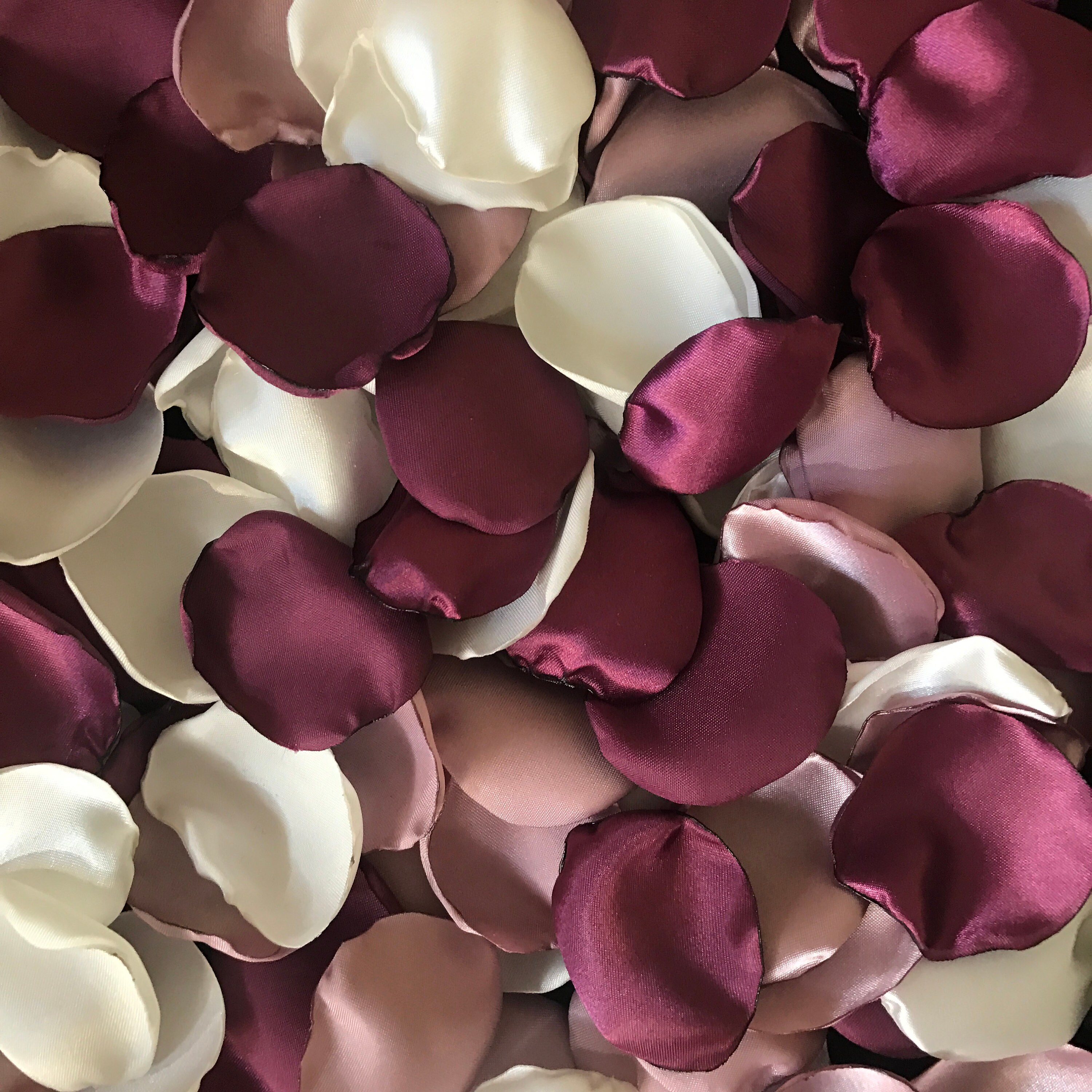 Plum Purpleivorydusty Purple Aka Mauve Handmade Rose Petals Etsy