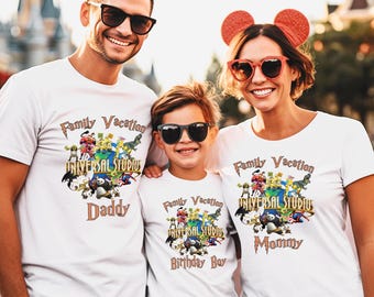 Custom Universal Studios Shirts, Universal Studios Family Birthday Shirt, Universal Studios Family Shirts 2025, Disney Vacation Shirt D524