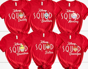 Custom Disney Squad Shirts, Family Vacation Matching Tees