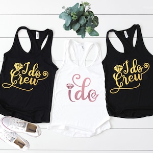 I Do Crew T-shirts, Bachelorette Party T-shirts, Bachelorette Party Shirts, Hen Party T-shirts, Rose Gold, Bride Squad D86