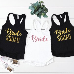 Bachelorette Party Shirts: Bride & Bridesmaid Squad T-Shirts