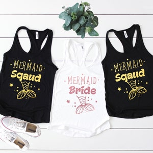 Bachelorette Party Shirts, Mermaid Squad Tshirts, Bachelorette Party ...