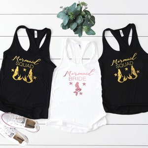 Bachelorette Party Shirts, Mermaid Squad Tshirts, Bachelorette Party ...