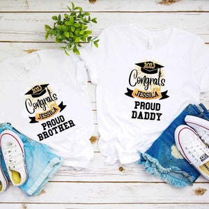Abitur 2026 T-Shirts: Familie Graduierung Kader, Stolze Mama/Papa