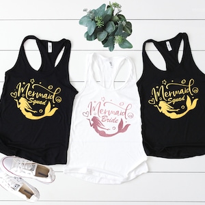 Mermaid Squad Bachelorette Party Tank Tops: Bridal Party Shirts