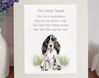 blue roan cocker spaniel gifts