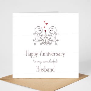 Carte d'anniversaire pour mari du même sexe, carte d'anniversaire de mariage à mon merveilleux mari, jolie carte de joyeux anniversaire pour hommes gais, 15 x 15 cm