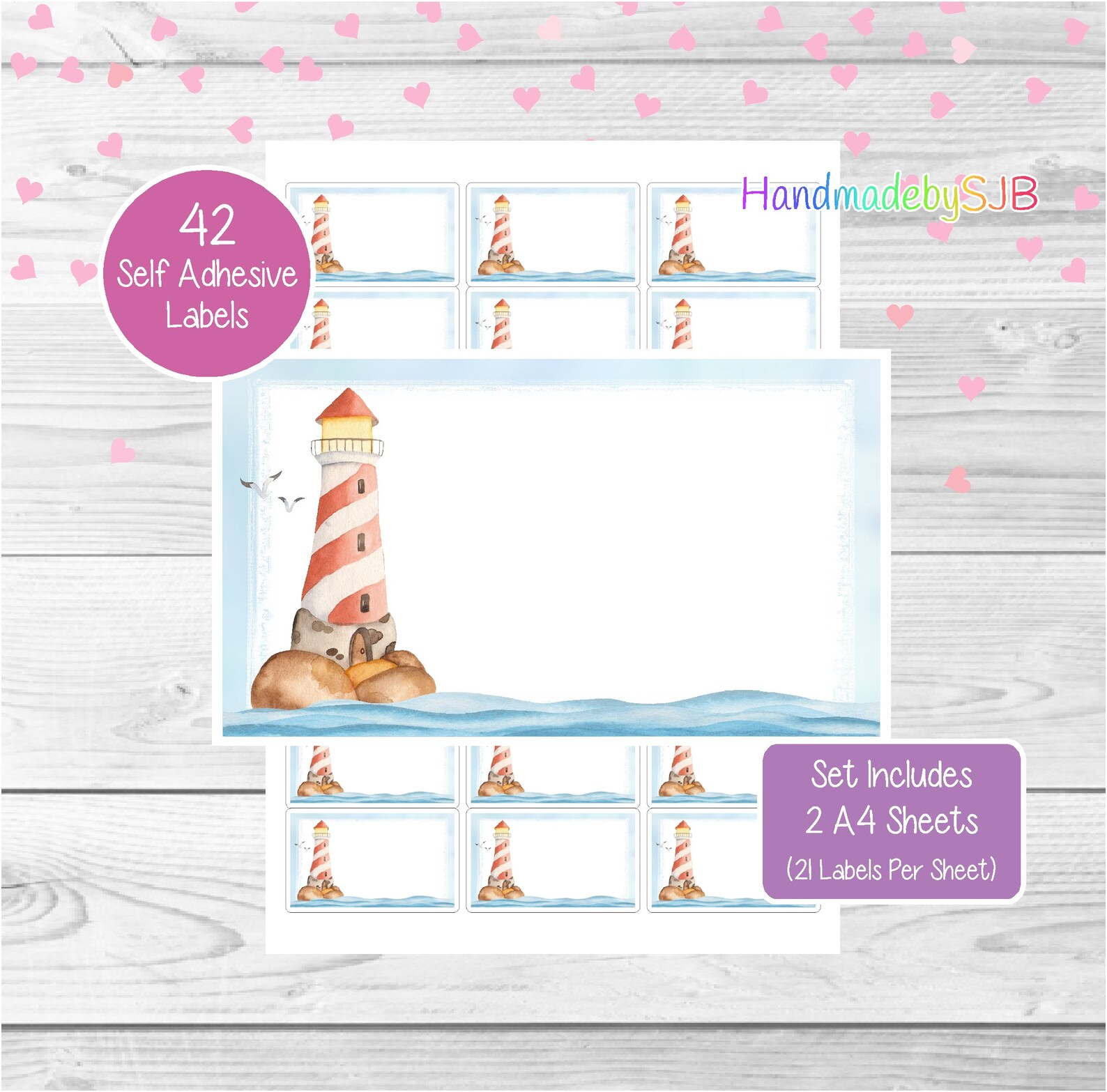 Lighthouse Labels 42 Blank Multi Purpose Stickers 2 A4 Etsy UK