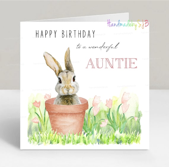 Handmade Wildlife Greetings Card - Thank You Rabbits Handmade Wildlife Greetings Card - Thank You Rabbits