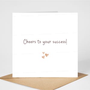 Carte de félicitations, bravo, carte de vœux, carte de réussite, nouvel emploi, promotion, remise des diplômes, carte de départ, au revoir, 6 x 6 po.