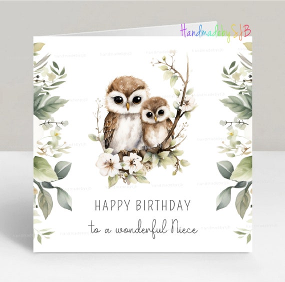 Handmade Wildlife Greetings Card - Owl Handmade Wildlife Greetings Card - Owl