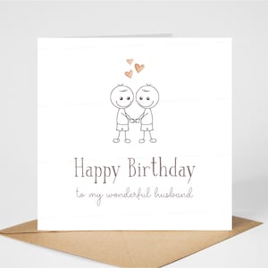 Geburtstagskarte für Männer, alles Gute zum Geburtstag für meinen wunderbaren Mann, lustige Geburtstagskarte für Männer, Sentimentale Karte für Männer, 6 "x 6"