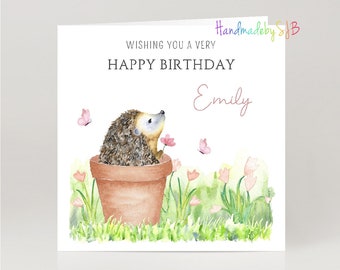 Carte Anniversaire Herisson Etsy