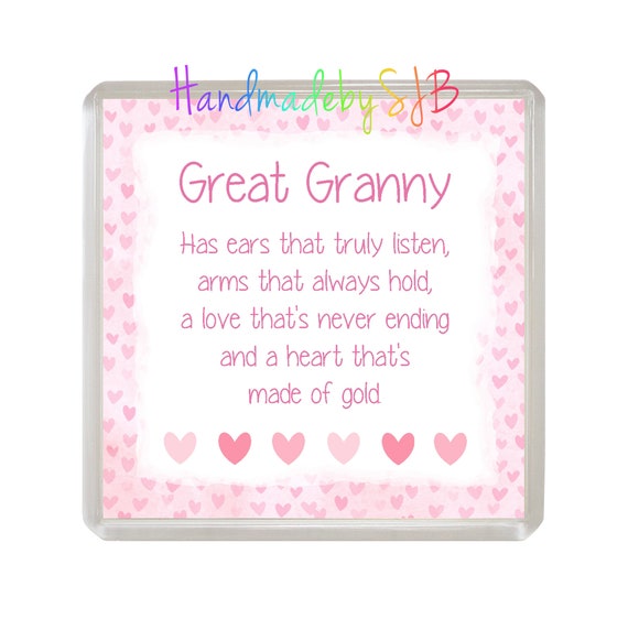 GRANNY//GREAT GRANNY Coaster /'THE ONLY THING BETTER/' Drinks Mat Fun Novelty Gift