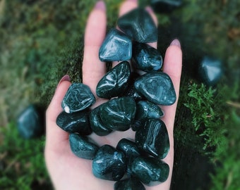 Indian Moss Agate Crystal | Moss Agate Crystal Tumble Stones