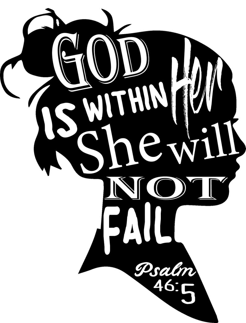 God is within her She will not fail Psalm 465 bible verse Etsy