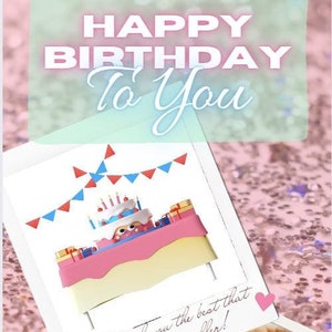 Editable Musical Animated Happy Birthday Wishes Video, Instant Download Digital Birthday Video, Happy Birthday With Fireworks Canva Edit.