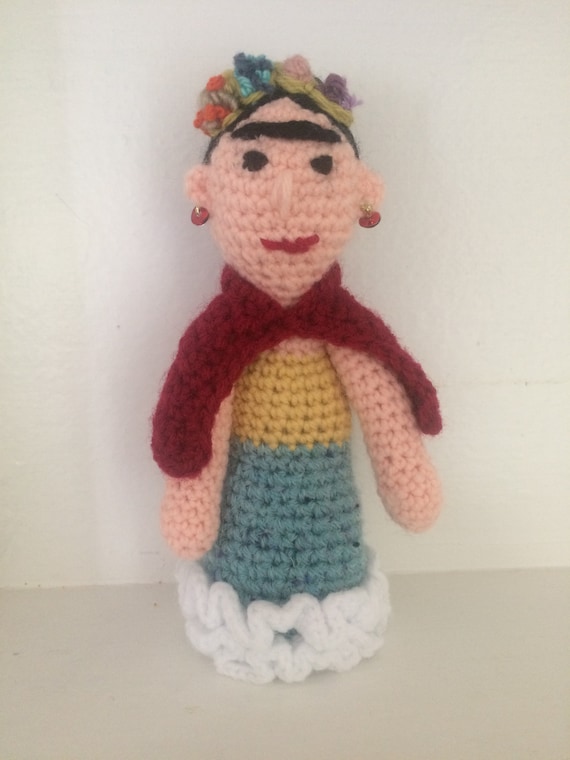 frida kahlo crochet doll