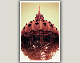Harrisburg Capitol Rotunda Art Print, Pennsylvania Travel Photo