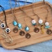 Rear view mirror charms, natural shells and semi precious stones