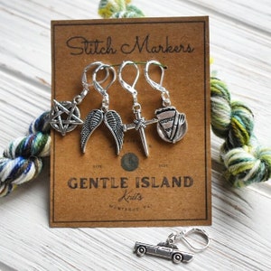 Stitch Markers - supernatural set of five