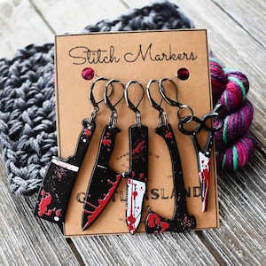 Stitch markers: horror movie fans these are for you!