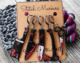 Stitch markers: horror movie fans these are for you!