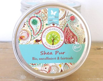 Shea Butter Pur Sauberkunst, feste Bodylotion, Sheabutter, organic Bodylotion,