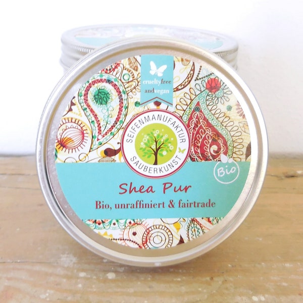 Shea Butter Pur Sauberkunst, feste Bodylotion, Sheabutter, organic Bodylotion,