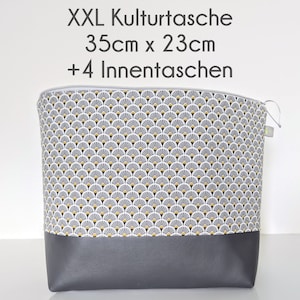 XXL Kulturbeutel mit 4 Innentaschen//XXL Kulturtasche Herren groß// Kulturbeutel Herren groß//Kulturbeutel Damen groß