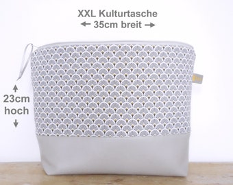 XXL Kulturbeutel mit 4 Innentaschen, XXL Kulturtasche groß, Kulturbeutel groß , Kulturbeutel Damen, Waschtasche groß