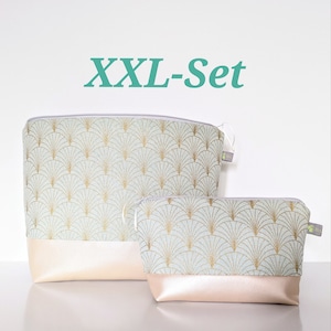 Trousse de toilette XXL // Trousse de toilette femme // Grande trousse de maquillage // Très grande trousse de toilette // Grande trousse de toilette femme