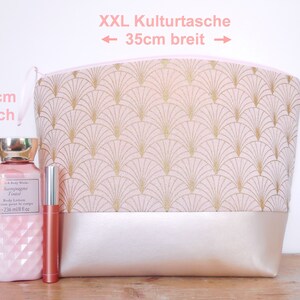 XXL Kulturtasche Damen mit 4 Innentaschen, XXL Kulturbeutel groß, Kulturtasche Damen groß , Kulturbeutel Damen, großer Kulturbeutel