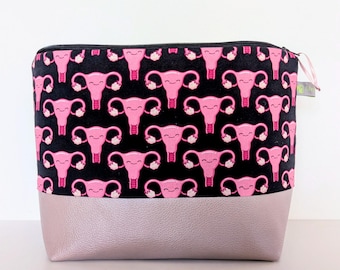 Large vegan Toiletry Bag, Toilet Bag for her, Large Wash Bag,