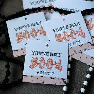 You&#39;ve Been Boo&#39;d • Halloween Goody Bag Tag • BOO tags • Pink Halloween • Trick or treat tags