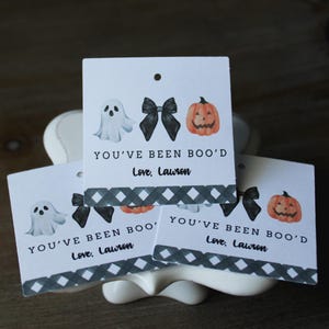 You&#39;ve Been Boo&#39;d • Halloween Goody Bag Tag • BOO basket tags • Trick or treat tags