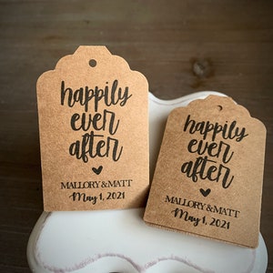 Happily Ever After Wedding Tags • Rehearsal Dinner Favors and Silverware Tags • Wedding favor tags | Silverware Tags