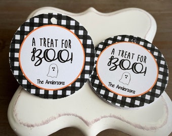 Halloween Favor Tags • Ghost favor tags • A Treat for Boo!