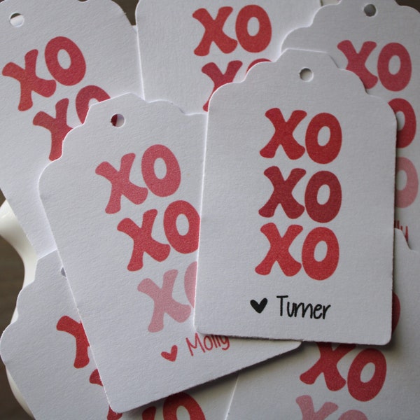 Valentines Day Goody Bag Tags • XOXO Bag Tags • Party Favor Tags • Cookie tags • Treat bags