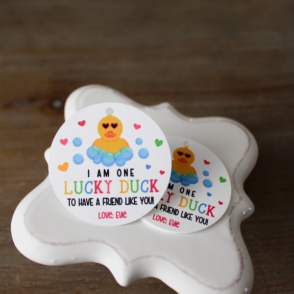 Lucky Duck Valentine • I’m a lucky duck to have a friend like you • Rubber Duck Valentine
