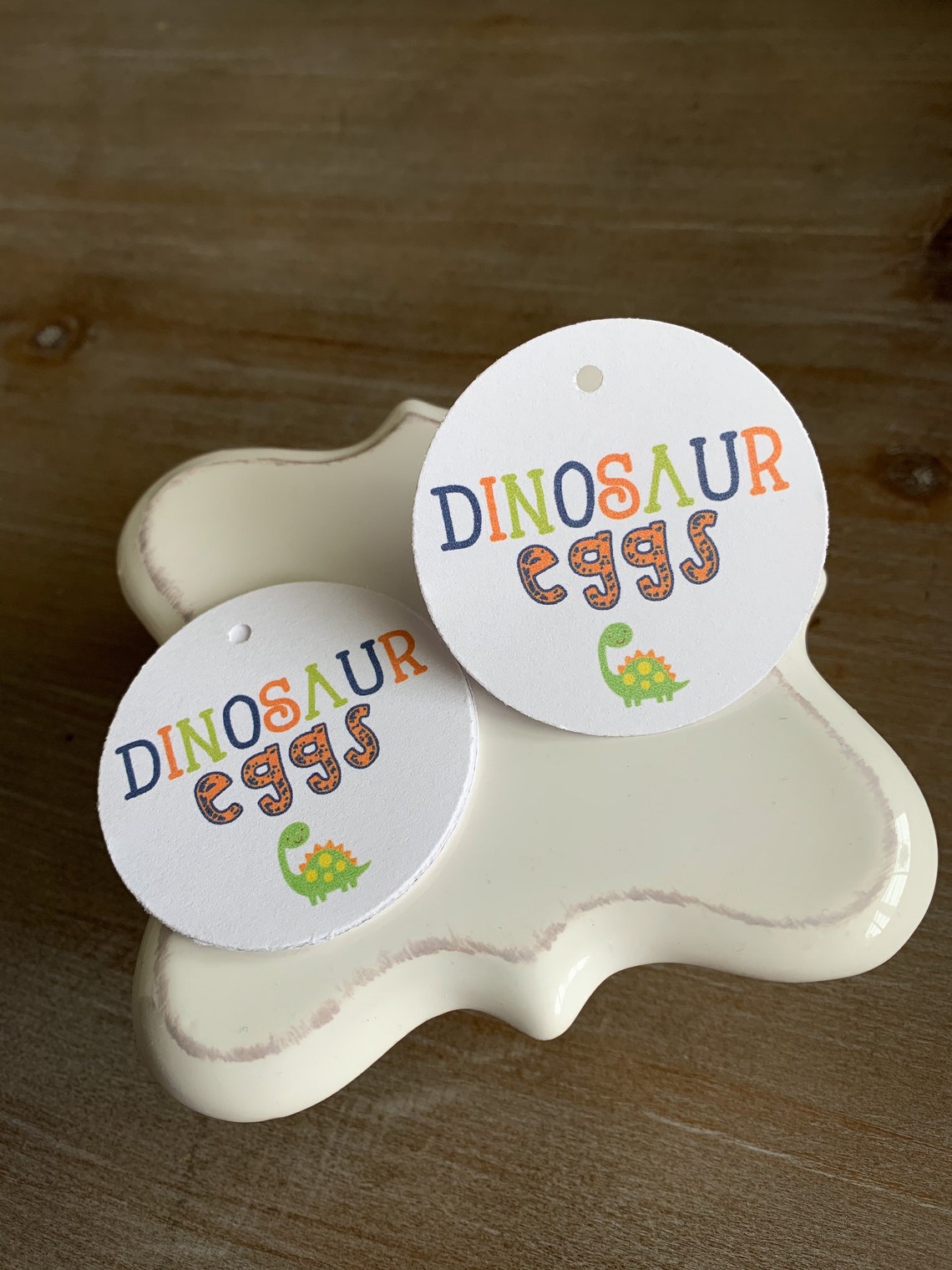 Dinosaur Eggs Birthday Party Favor Tags Dinosaur Birthday Etsy