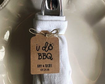 I Do BBQ - Wedding Silverware Tags | Wedding BBQ party favors